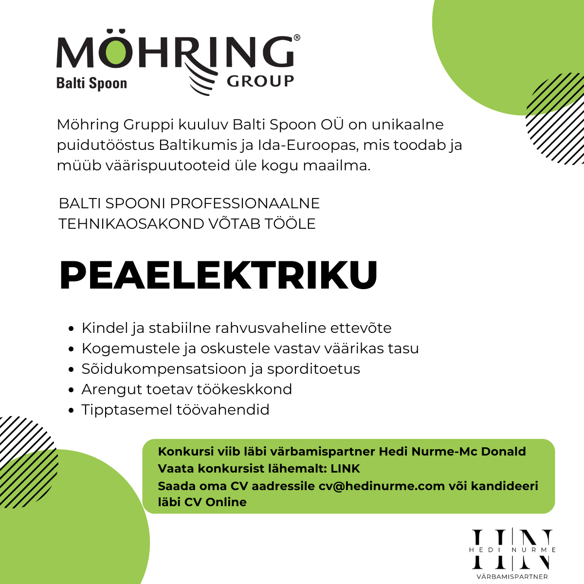 PEAELEKTRIK (edukas puiduettevõte Balti Spoon)